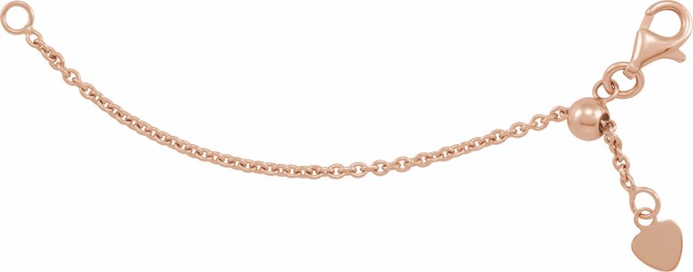 1.5mm Solid Cable Chain Necklace Extender or Safety Chain 2.25 Inches 
